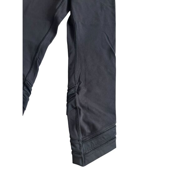 LULULEMON Black Cropped Panel Leggings Size 6 - Picture 5 of 8